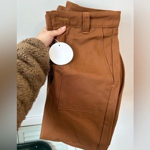 NWT Beaton Linen Utility Pants in canvas brown